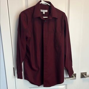 Men's Burgundy Dress Shirt